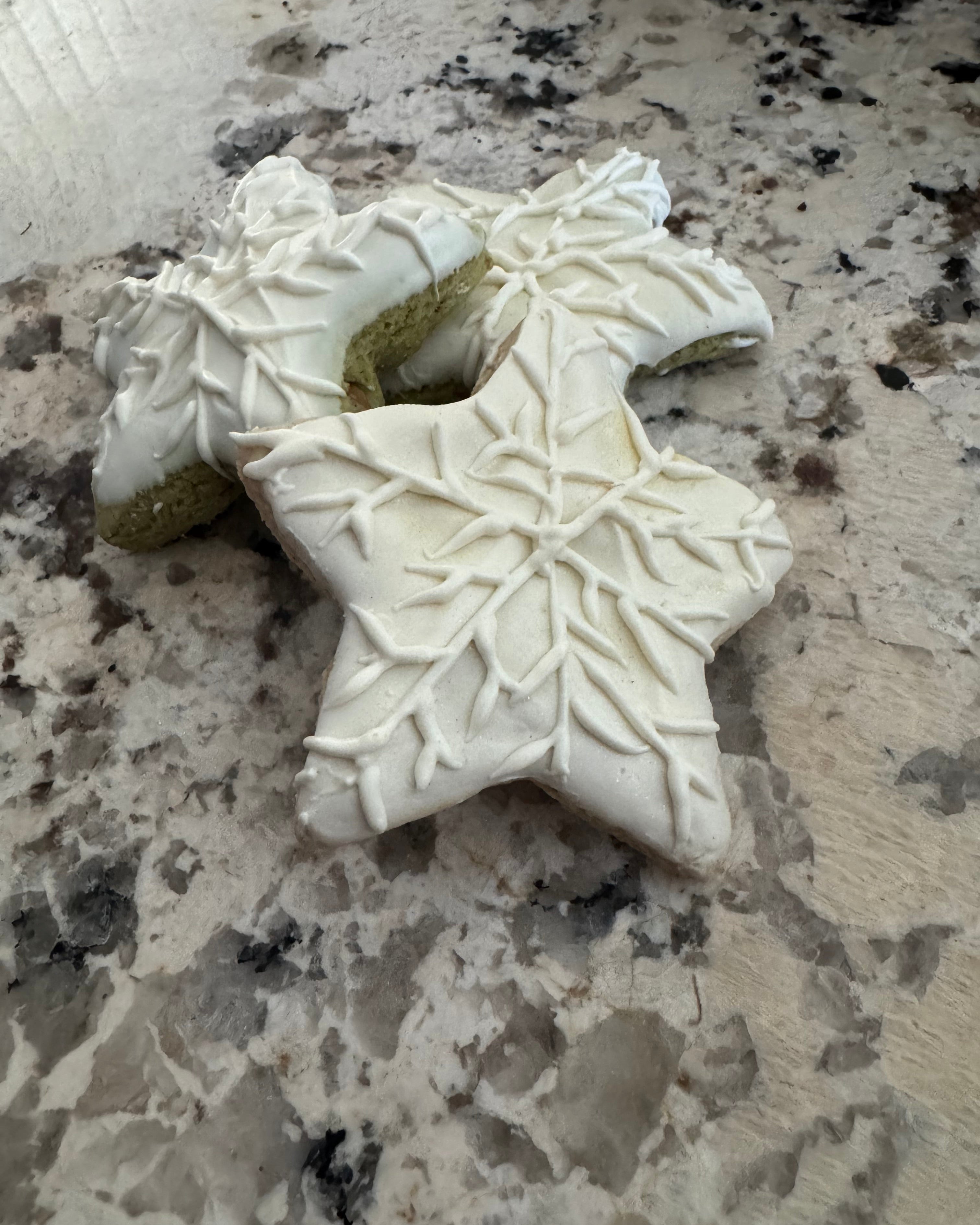 Decorative star-shaped object on a textured surface